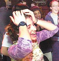 Abby Greenwald on the Dance Dance Revolution video game at GameWorks.